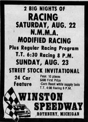 Winston Speedway - Aug 19 1981 Ad (newer photo)